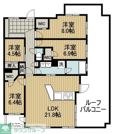 ランドシティ玉川学園ロイヤルテラスの物件間取画像